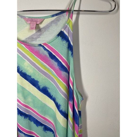 Lilly Pulitzer Magnolia Midi Ceviche Asymmetrical Stripe Dress Womens Size S - Picture 4 of 8